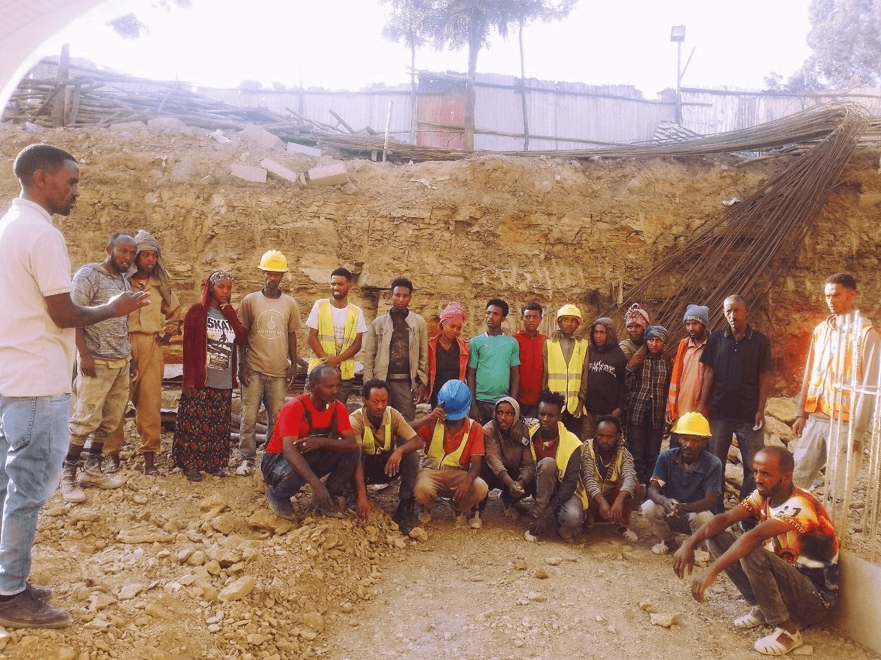 Deep Excavation Substructure & Rebar Assembly Crew